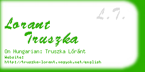 lorant truszka business card