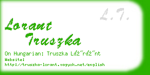 lorant truszka business card